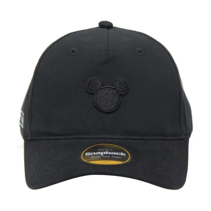Topi Baseball Dewasa Hitam Bordir Disney Mickey Black Ori Snapback
