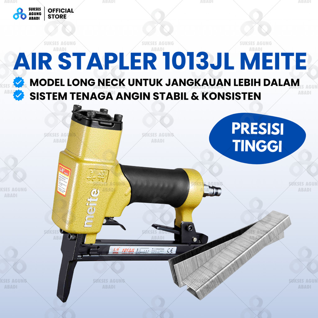AIR STAPLER / PNEUMATIC STAPLER / MESIN STAPLES 1013JL LONG NECK MEITE