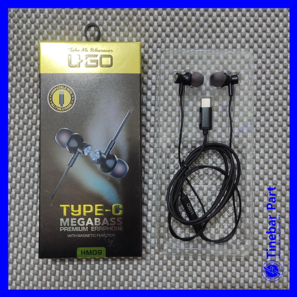 [HM-09] HEADSET / HEADPHONE / EARPHONE / HANDSFREE  MEGA BASS TYPE C - UGO/LIGO