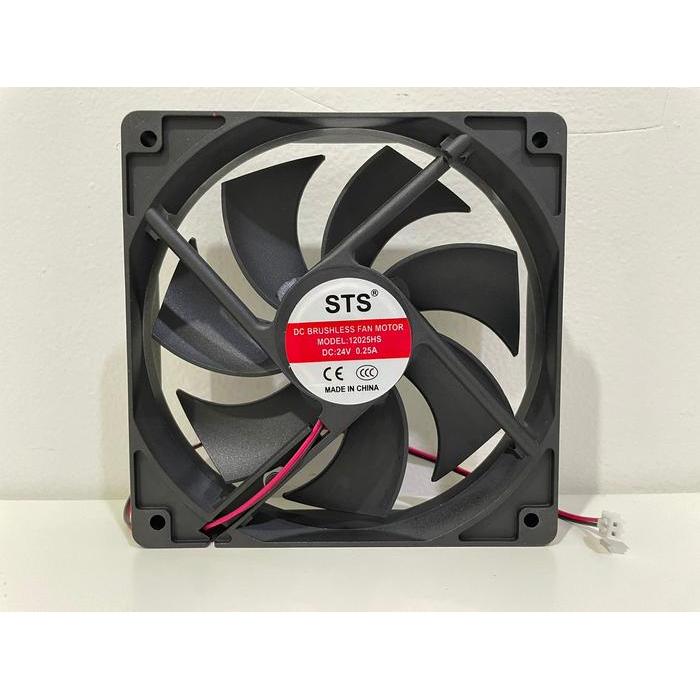 Fan DC 12V 24V 12x12 cm / Kipas 12cm DC 12V 24V tebal 2.5 cm 12 Volt 24 Volt - Fan DC 12V 12cm