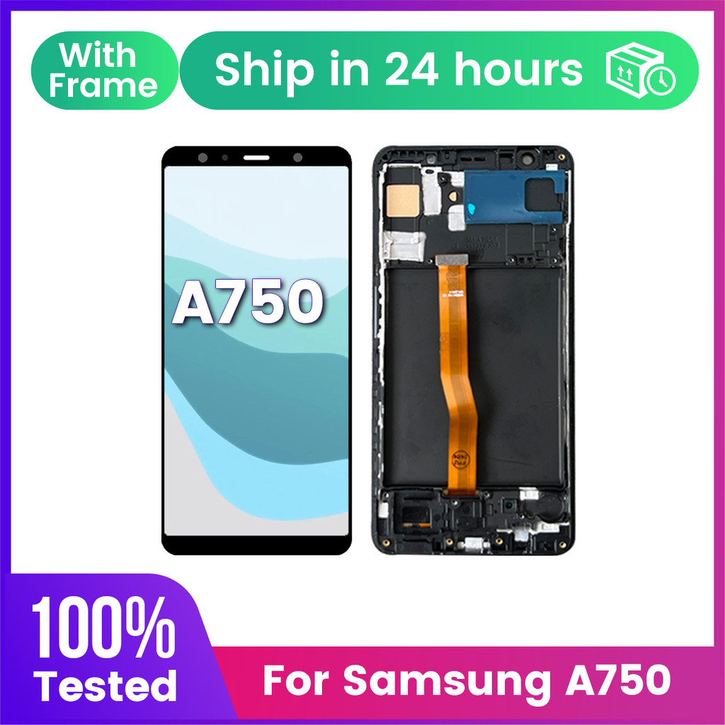 For SAMSUNG A7 2018 screen LCD A750 SM-A750F A750FN A750G LCD Tou Screen giziter Assembly pantalla W