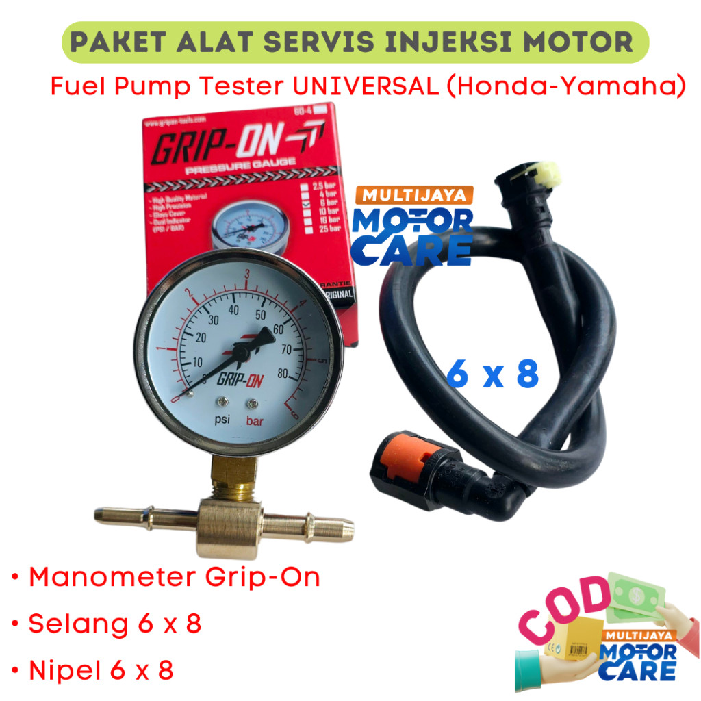 Promo Murah PROMO LENGKAP UNIVERSAL Fuel Pump Tester  Pressure Gauge Alat Cek Pengukur Tekanan Pompa