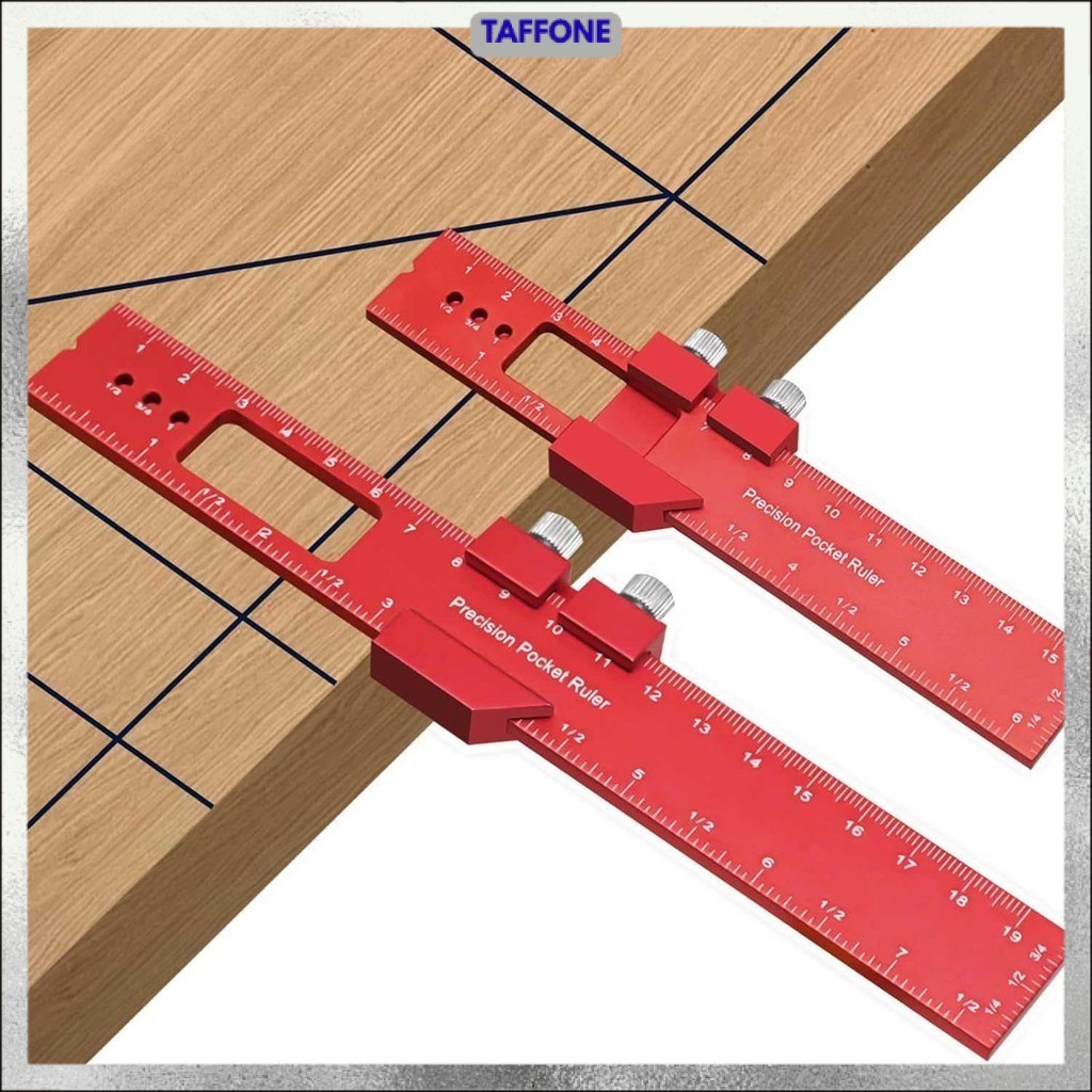 Penggaris Mark Line Gauge T-Type Woodworking Measuring Ruler - C200
