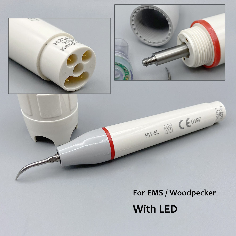 Handpiece Scaler Ultrasonik Gigi HW-5L dengan LED untuk Woodpecker / EMS, Handpiece Piezo Scaler yan