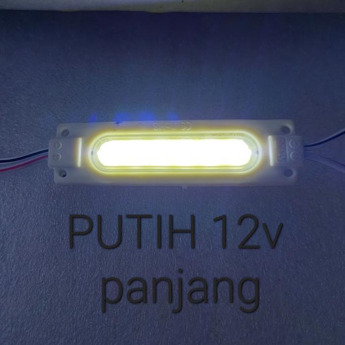 lampu led modul cob 6818 12v warna biru blue 2.4w 12 volt 6 led mata - Putih