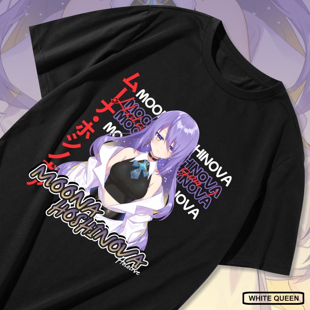 KAOS MOONA HOSHINOVA HOLOLIVE -  DESIGN VTUBER MOONA HOSHINOVA HOLOLIVE ID GEN 1