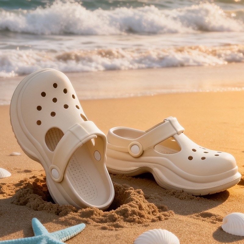 Sandal Kodok Wedges Wanita Sandal Baim Wanita Korea style Kekinian karet Tebal EVA 2026