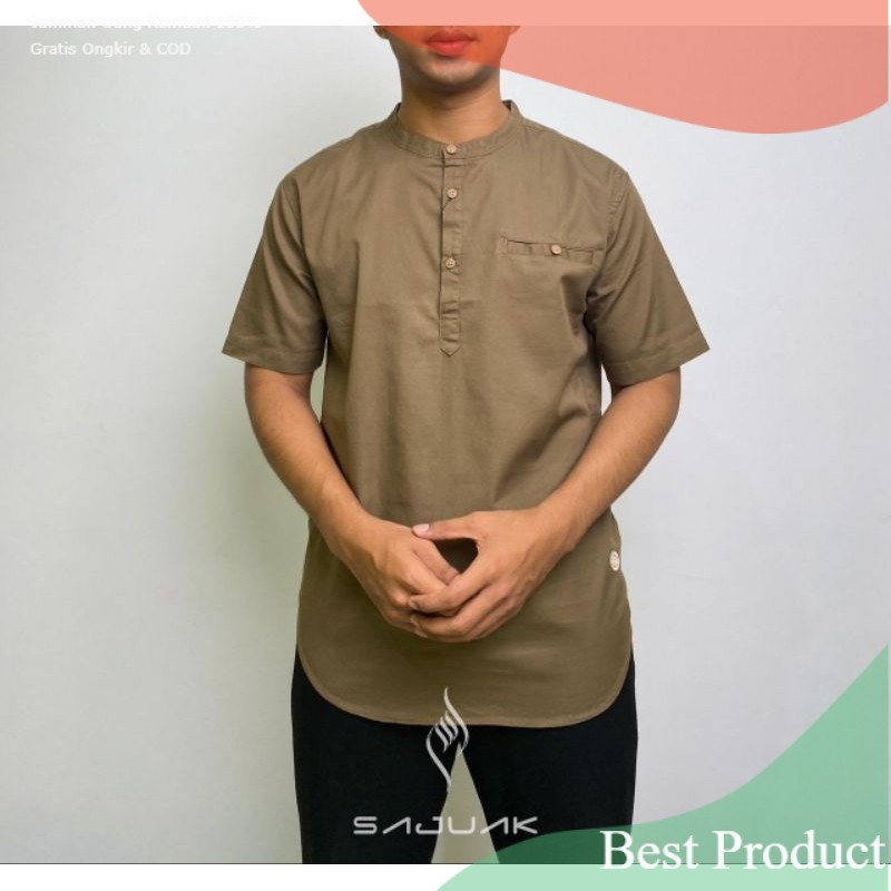 Koko kancing setengah /  kemeja kemko polos casual /  kemeja kemko pria / kemeja retama / kemeja kur