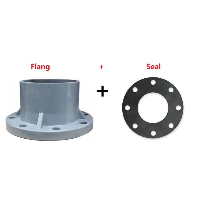 DANAR - Flange PVC 12" 12 in inci inch merk CM made in taiwan socket sambungan plendes plenes tebal 