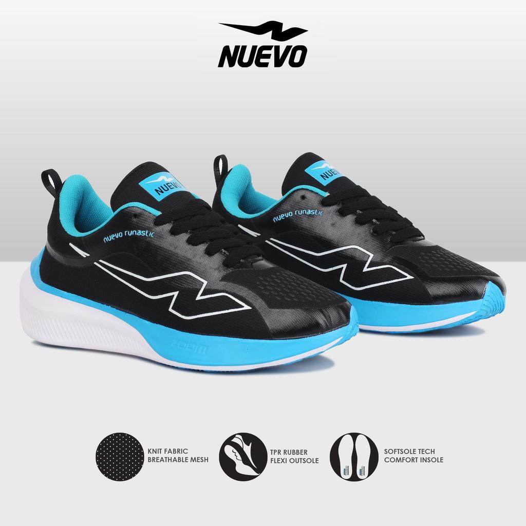 NUEVO Runastic Black Blue | Sepatu Running Pria | Sepatu Sport Pria | Sepatu Olahraga promo bigsale