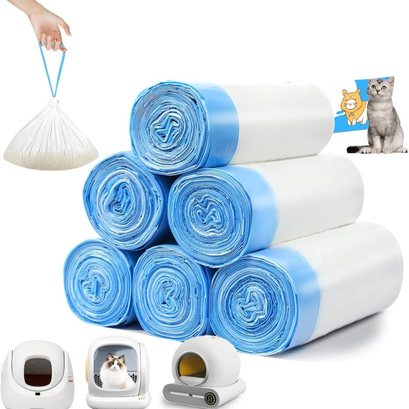 90 Count Cat Litter Bags for Automatic Litter Box Extra-Thick Cat Litter Box Liners for MeoWant/catl
