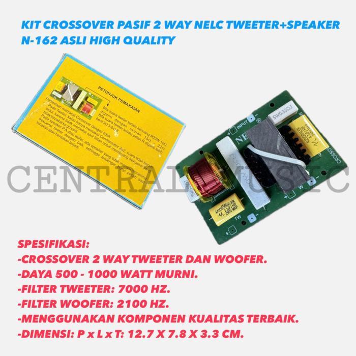 KIT CROSSOVER PASIF 2 WAY NELC TWEETER+SPEAKER N-162 ASLI HIGH QUALITY
