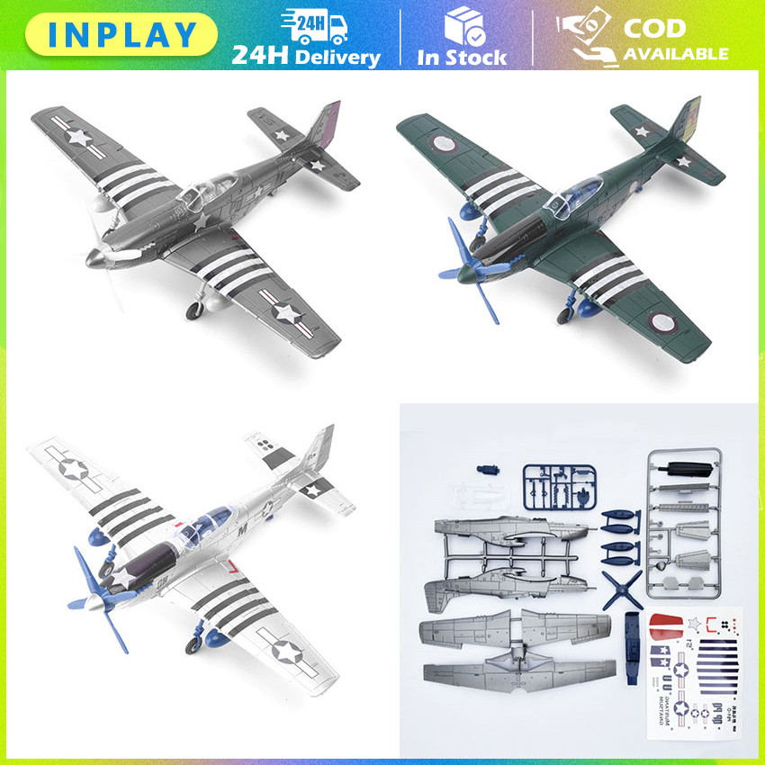 Model Pesawat Tempur P-51 Mustang 1:48 Scale / Plastic Model Kit Detail Realistis Untuk Perakitan DI