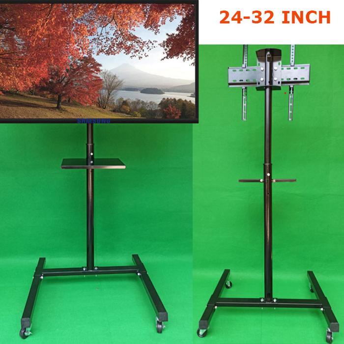 Bracket Breket Brecket tv standing / stand tv dorong 32"-65" - 24-32 INCH 1 TIANG
