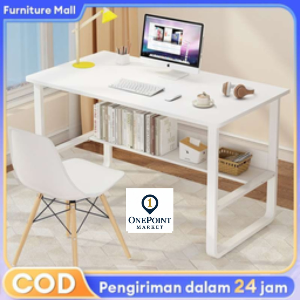 Meja Kantor/Computer Table/Meja Kerja Minimalis Kayu Solid