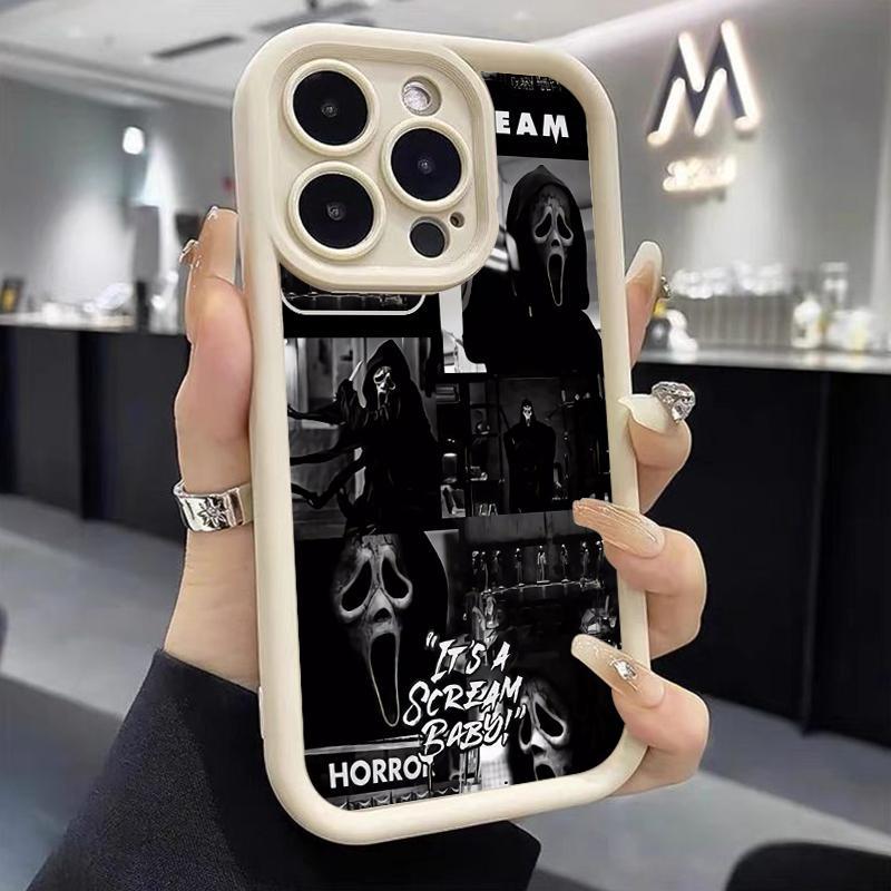 Case For Realme Narzo 50A Prime 50i N61 N55 10 10A 20A Silicon Lens Prtector Unik Topeng Hantu Softc