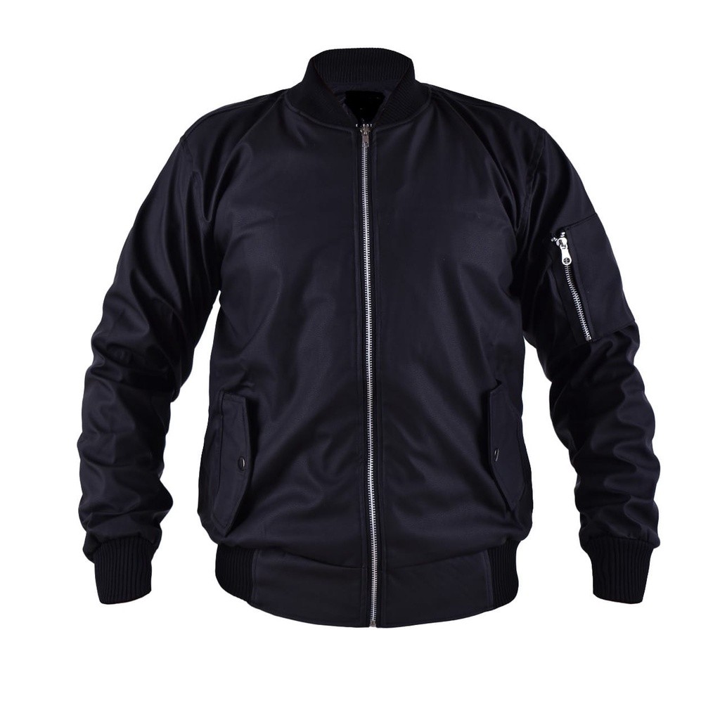 Jaket Bombers Semi Kulit Pria Terbaru BKRS 015 Murah / Jaket Motor Pria | S2