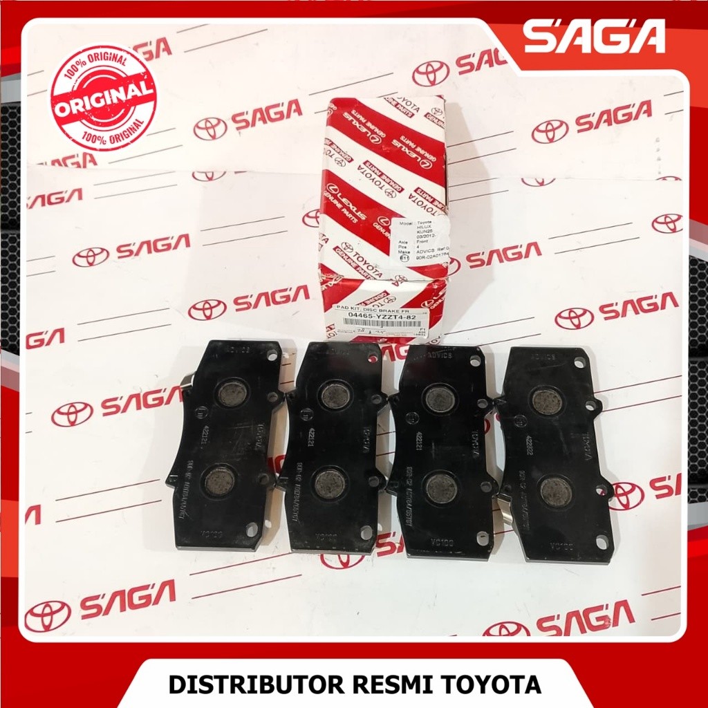 SAGA | Brake Pad / Kampas Rem Depan Fortuner 2012 Original 04465-YZZR5-82(YZZT4-82)