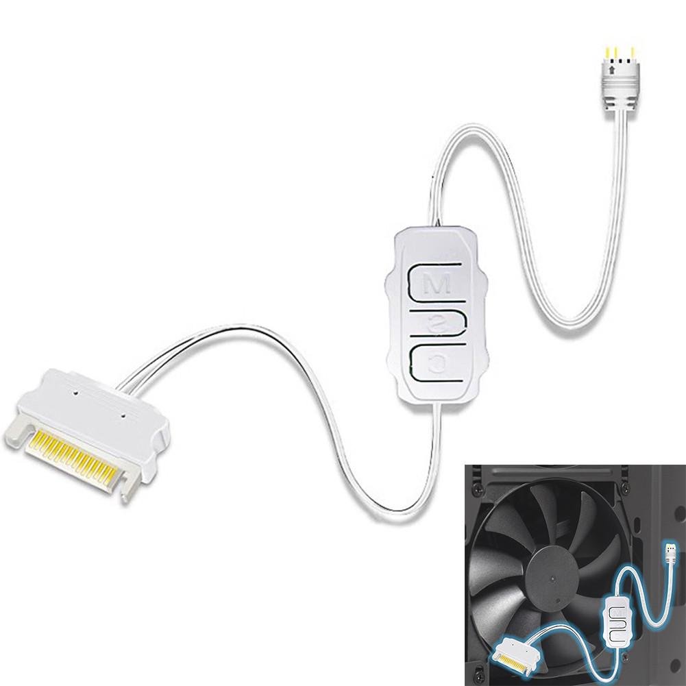 SATA To 5V 3 Pin ARGB Mini Adapter Controller SATA Power Supply RGB Control Cable Lengthen Cable for