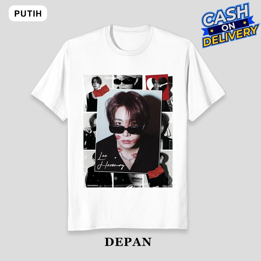 Baju Kaos Tshirt En Initial " Heeseung V2 " Sunghoon Sunoo Jungwon Niki Jay Jake ENHYPEN Kaos Wanita