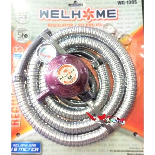 Welhome Selang Regulator Meteran Welhome Regulator SET  / Regulator SET
