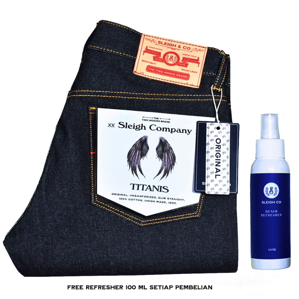 Sleigh &  Co - Titanis 16oz Pants Denim Selvedge Accent - Black Indigo