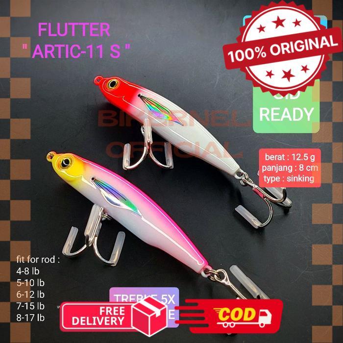 Umpan Pancing Ikan Laut Hampala ARTIC 11 Pencil Stickbait 12.5g/SINKING  Full GID Lure Jig - FULL CH
