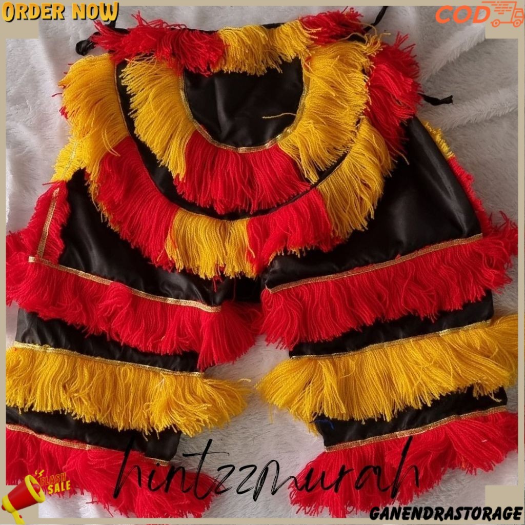 Celana Barong Anak Pentas + Embong Jaranan Umur 3-10 Tahun / Celana Ganongan / Celana Kuda Lumping D