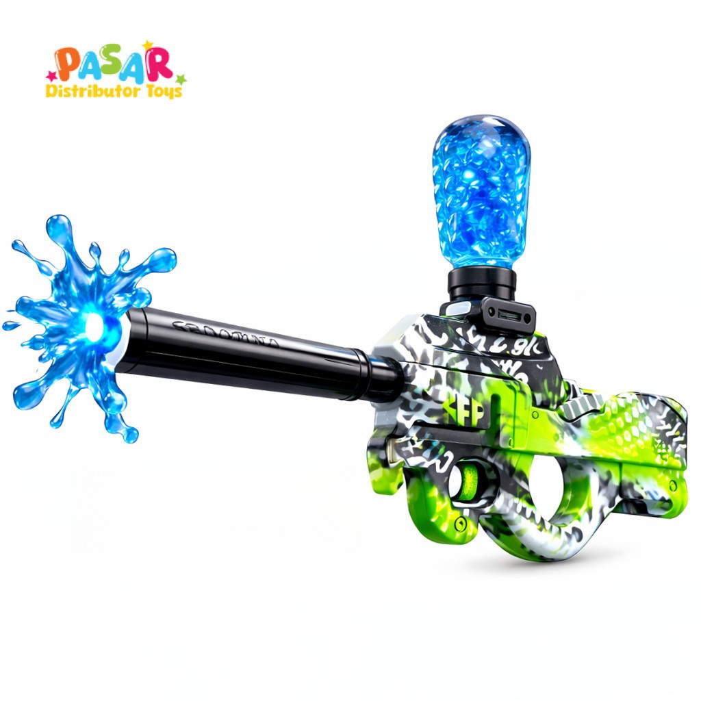 Mainan Anak P90 ROSSING THE BATTLEFIELD 15921-2 Mainan Tembakan Aman Battle Storm Water Bubble Seru