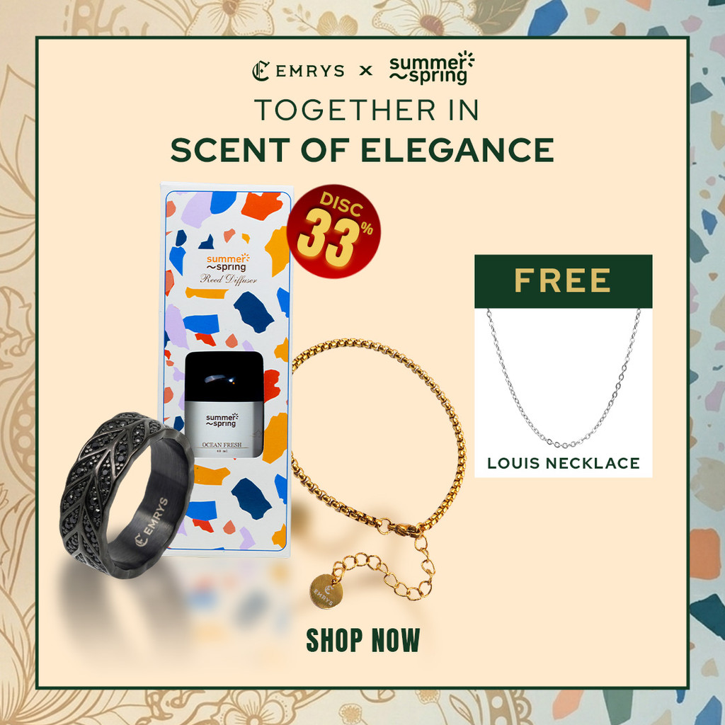 [EXCLUSIVE BUNDLE] Emrys x Summer Spring – VOID Ring & TNT Bracelet + Reed Diffuser Set Free Louis N