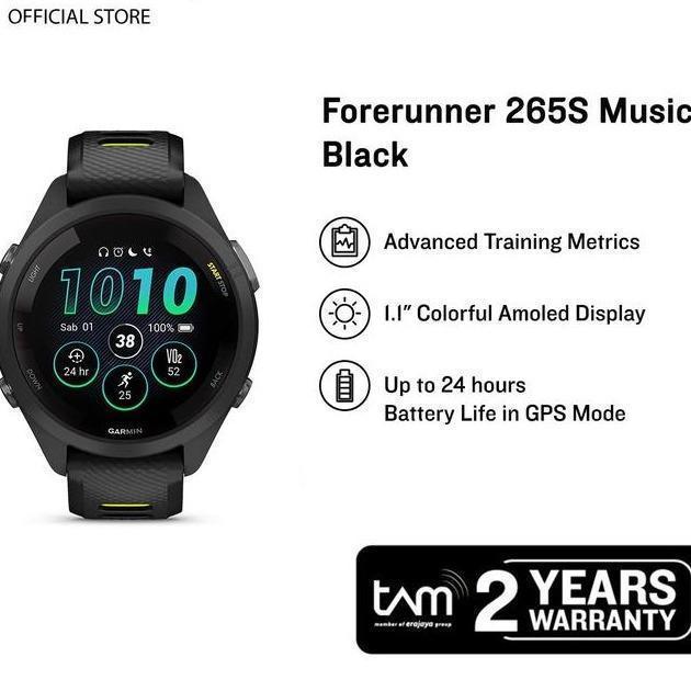 Garmin Forerunner 265S music Black - Forerunner 265S