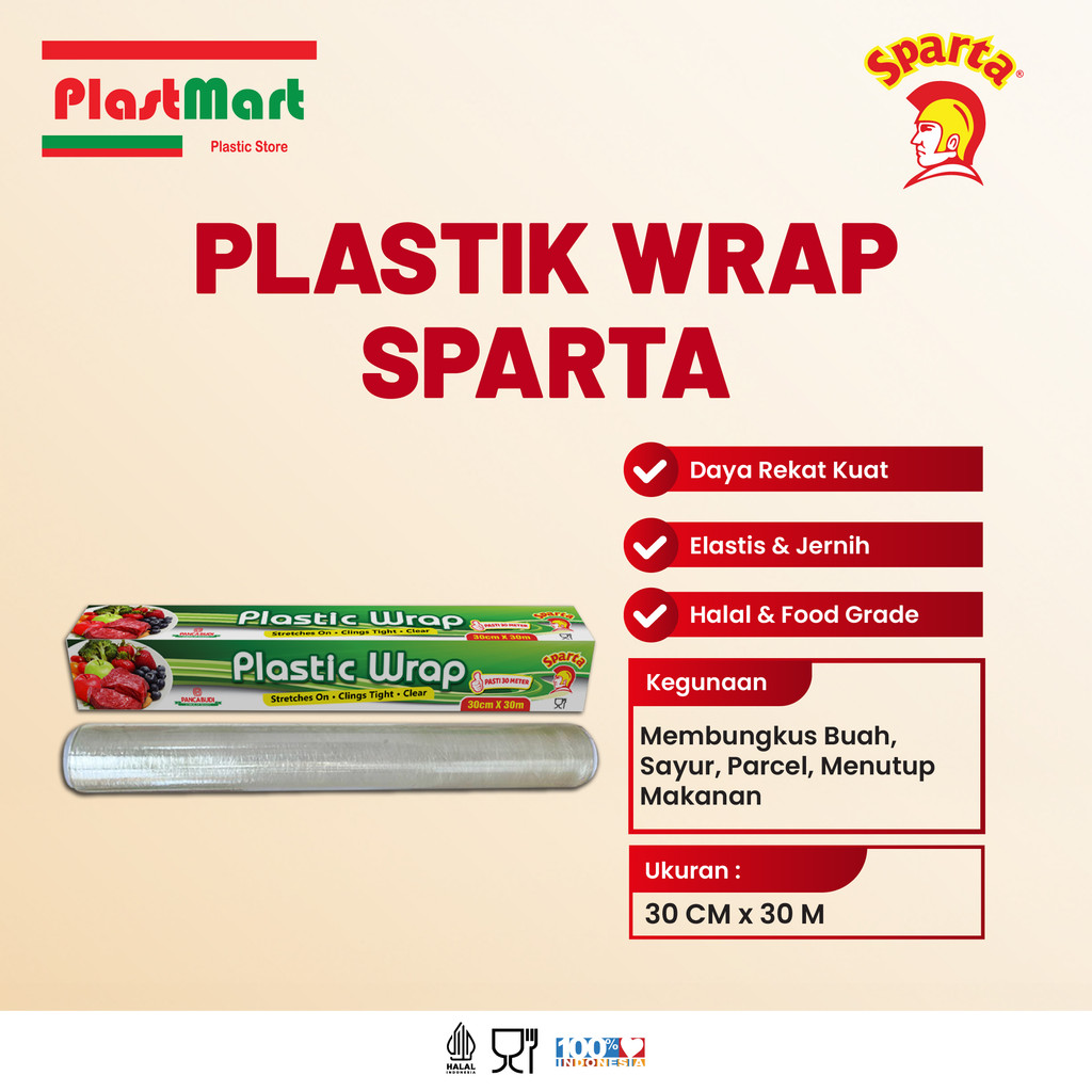 Plastik Wrap Bening Sparta/Plastik Wrapping/Plastik Strech/Parcel