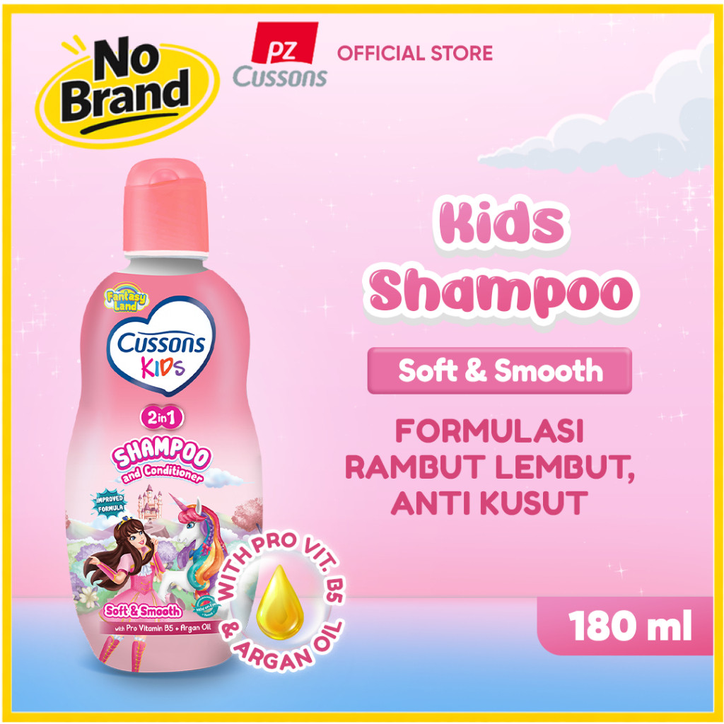 Cussons Kids Shampoo Unicorn Soft & Smooth 180ml – Minyak Argan & Pro-Vitamin B5 Sampo Anak Perempua