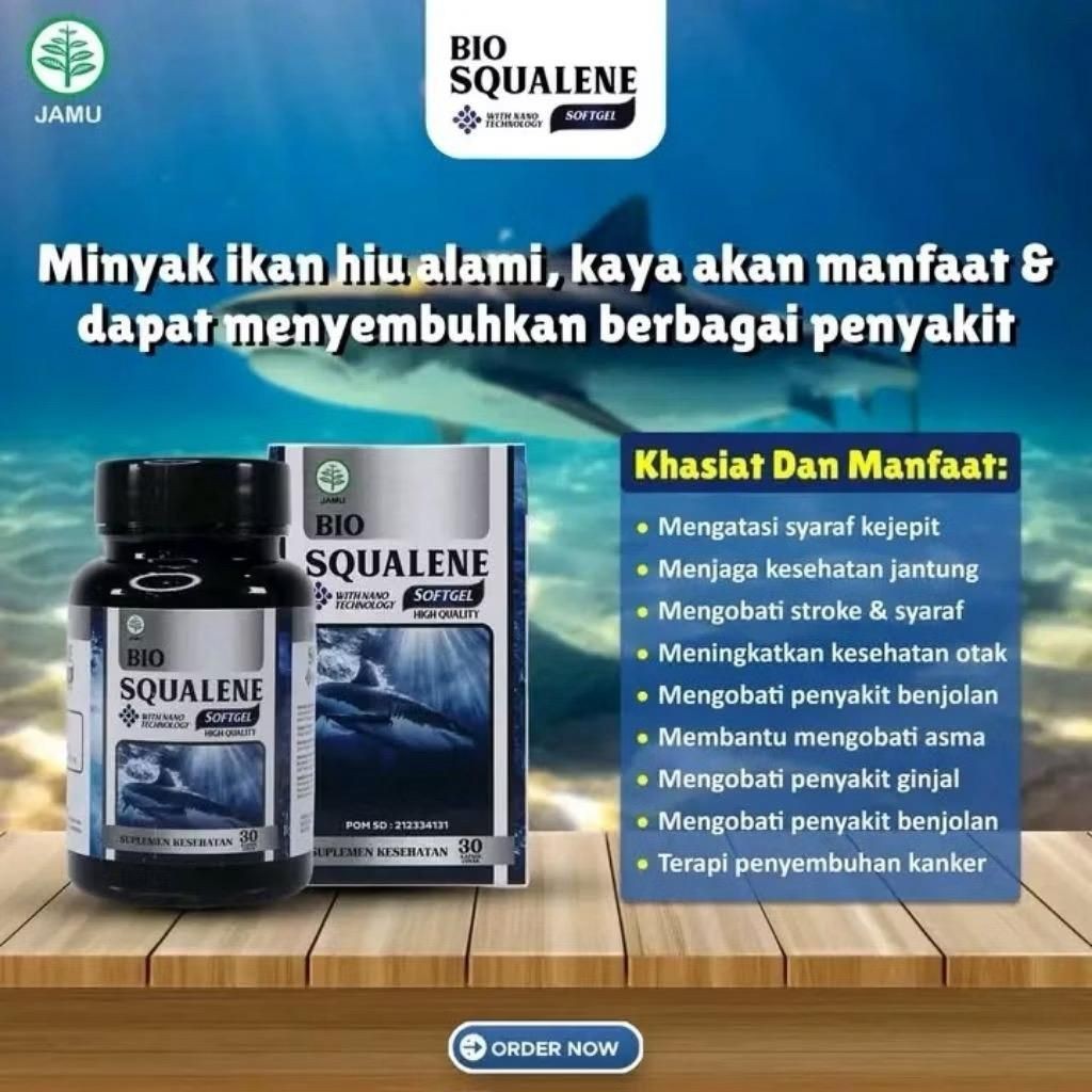 BIO SQUALENE 30 SOFTGEL ORIGINAL OFFICIAL STORE IMUNITAS OTAK PROMIL CEPAT HAMIL JANTUNG HATI GINJAL