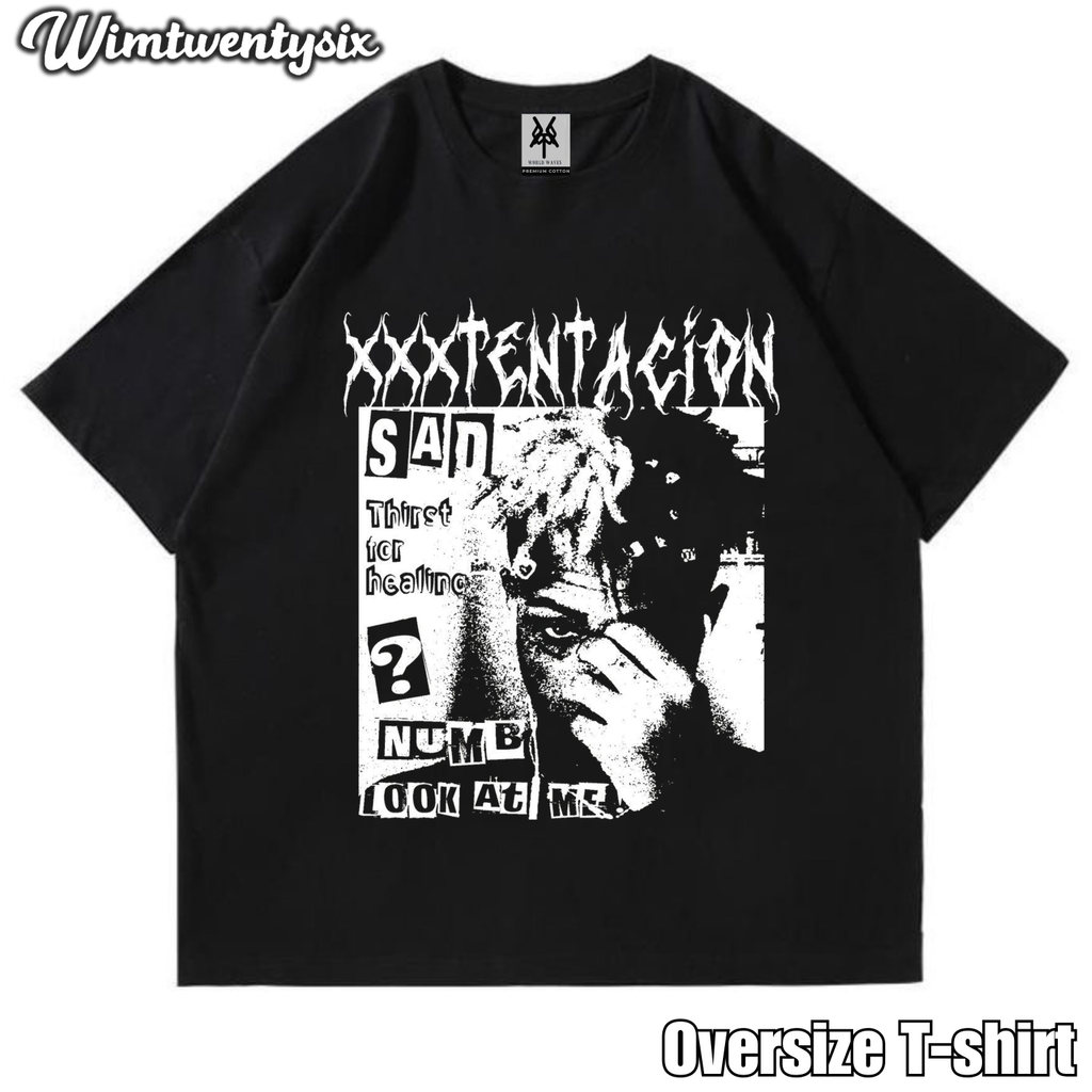 KAOS OVERSIZE | VINTAGE | T-SHIRT OVERSIZE | KAOS XXXTENTACION THIRST FOR HEALINE