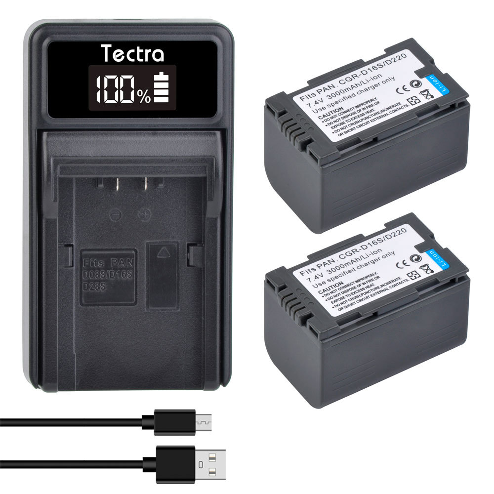 3000mah CGR-D16S CGR-D220 Battery&Charger for onic CGP-D320T1B CGR-D08A NV-MX300 MX350 MX500 GS11 GS
