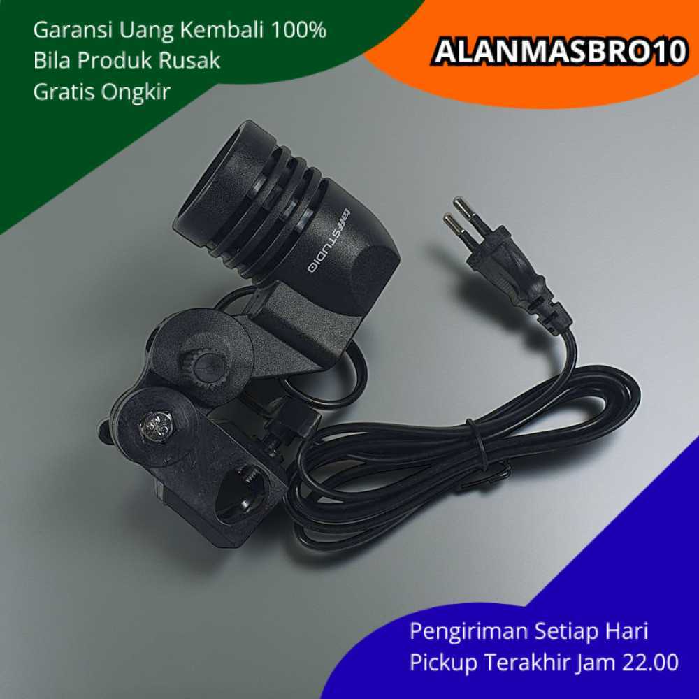 Lamp Holder Foto Studio Universal Murah Original Soket E27 Dengan Lubang Payung Reflektor Kepala Fle