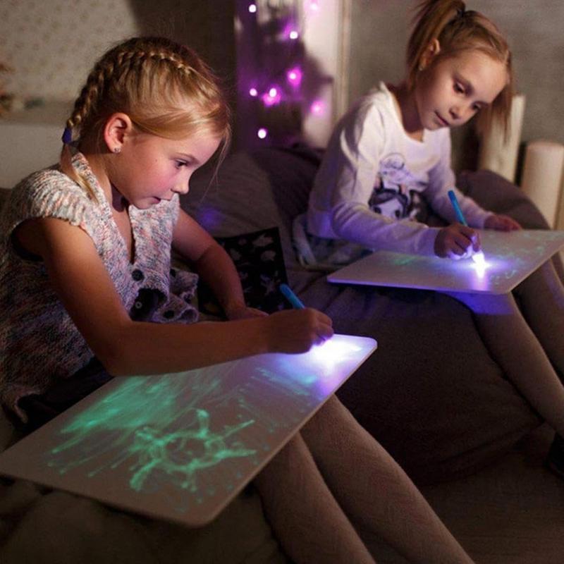 LED Drawing Board For Kids Drawing Tablet For Kids Reusable Doodle Board Portable Learning Education