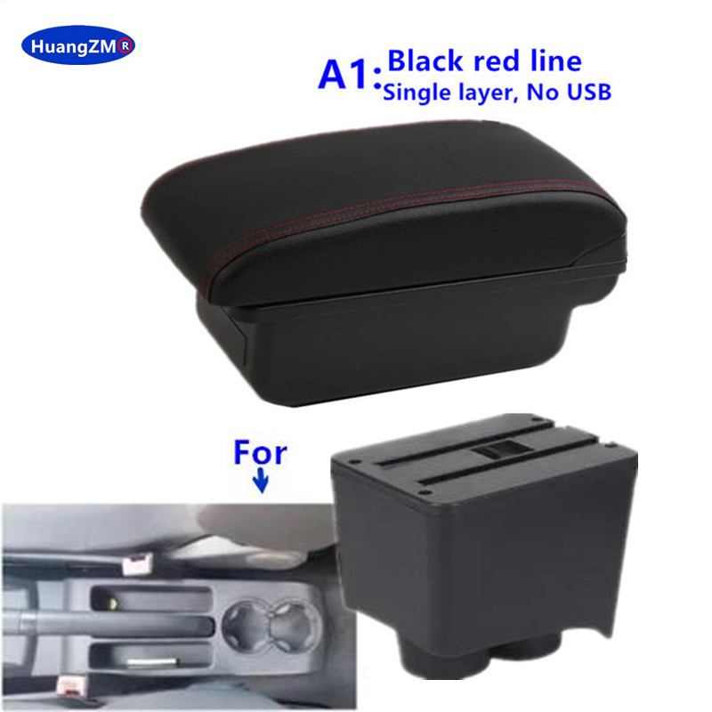 For Volkswagen Polo Armrest box For VW Polo 9N 3 Mk4 Car Armrest box 2002-2009 Interior Retrofit Sto