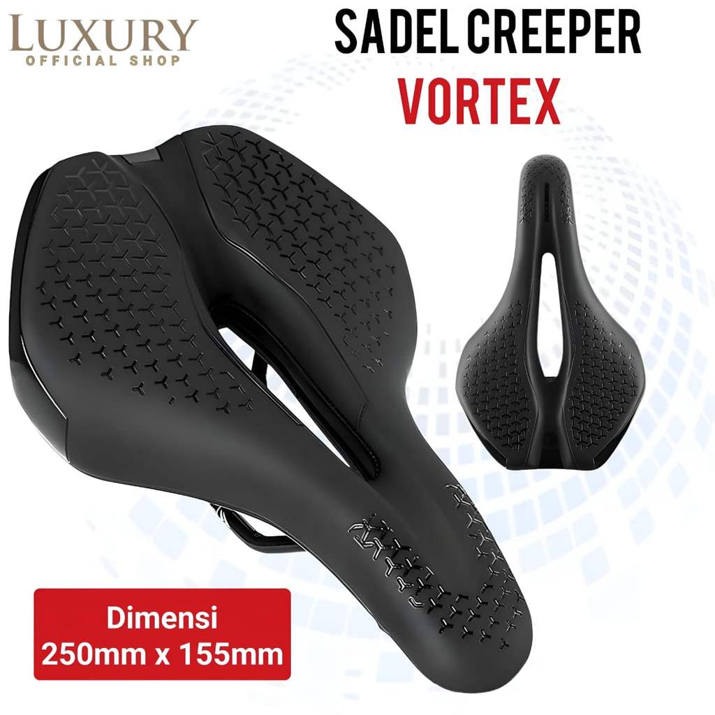 Sadel Jok Sepeda Saddle MTB Road Bike Empuk Foam Statis Elektrik CREEPER Vortex