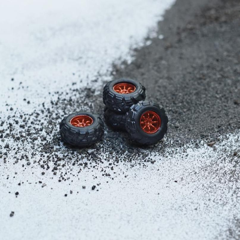 Ban Karet 1/64 Off Road Velg Watanabe Orange Candy - KB001-A-1 Box Biru