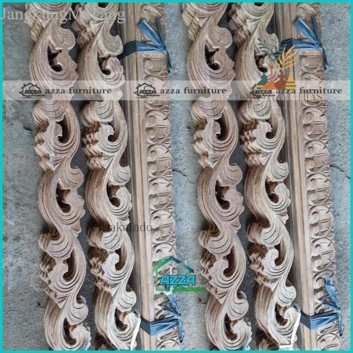 JUAL MOTIF UKIRAN TEMPEL LIS KAYU JATI UKIR TERMURAAHH murah Jos