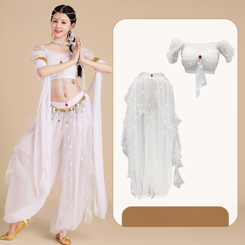 Jasmine Princess Indian Dance Performance Costume for Women, Dunhuang Flying Dance Costume, Exotic S