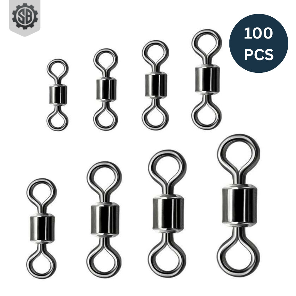 Konektor Umpan Kail Pancing Stainless Steel 5# 100 PCS