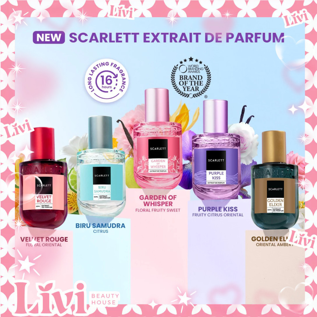vIVI - inspired Scrlett Whitening Extrait De Parfume 30ml - Parfum Wangi Soft Tahan Lama Best Seller