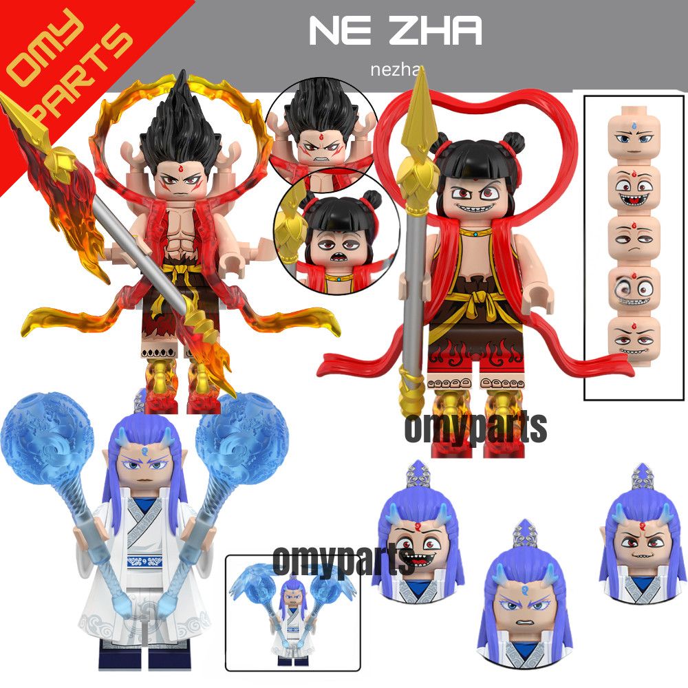 NEZHA - MAINAN BONEKA PLASTIK ANAK LUCU MEMBANGUN HADIAH KOLEKSI