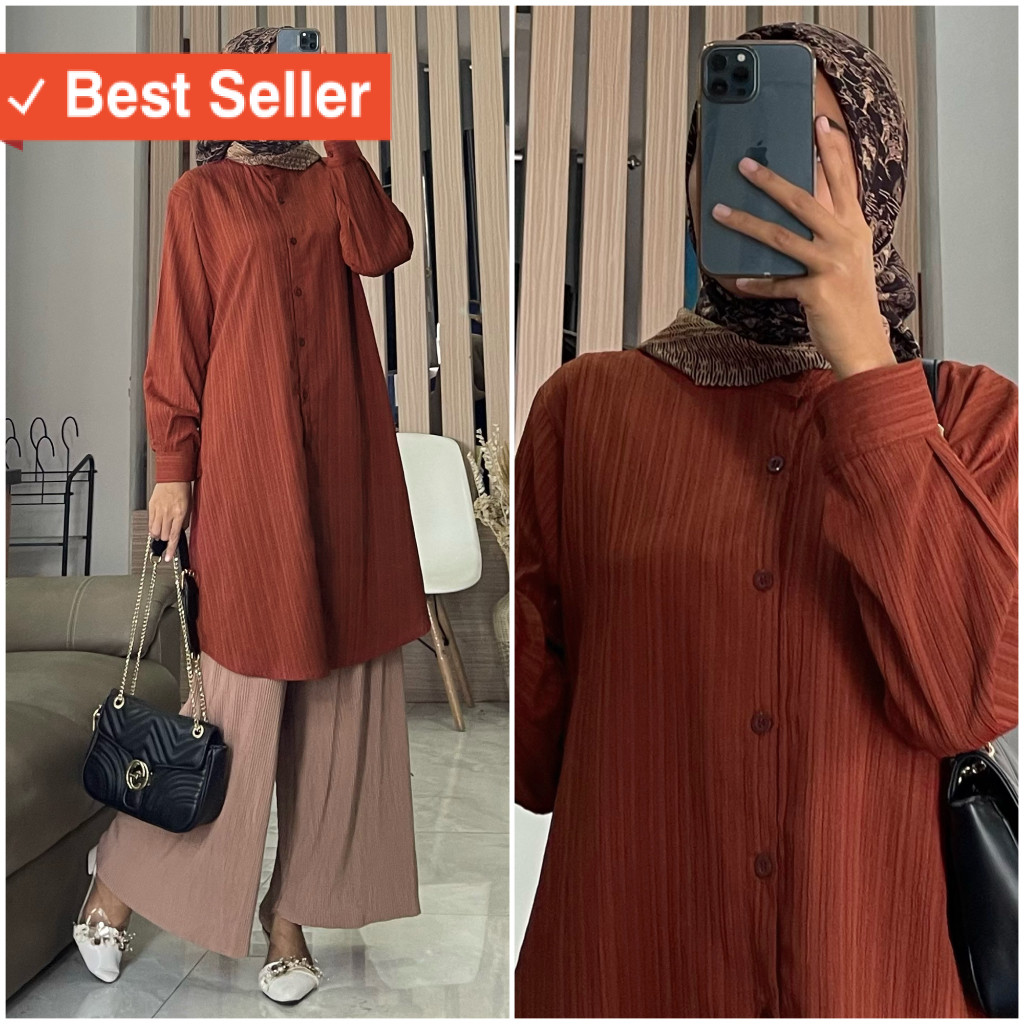 Fashion Muslim Tunik Wanita Keren Modern / LADY tunik by ZALFA OUTFIT / Baju Atasan Wanita muslim Tu