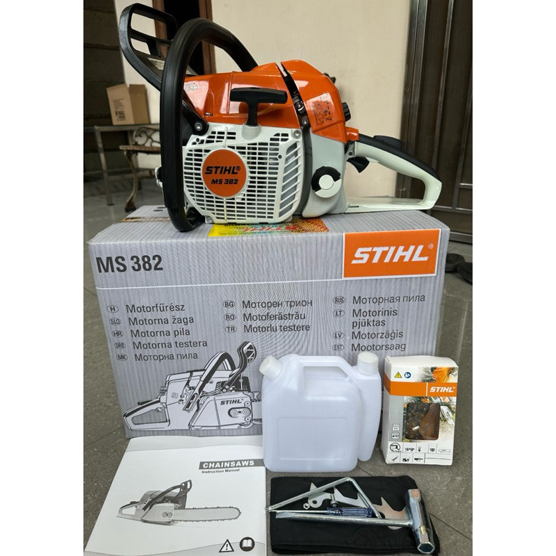 PROMO Mesin Chainsaw / Senso Asli STIHL MS 382 Komplit Dengan Bar 25 Inch /63 Cm Rantai 42 Mata