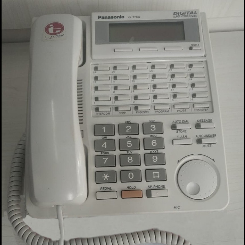 Telepon Panasonic KX-T7433 putih Key Telepon Pabx Panaaonic KX-TDN1232 SECOND