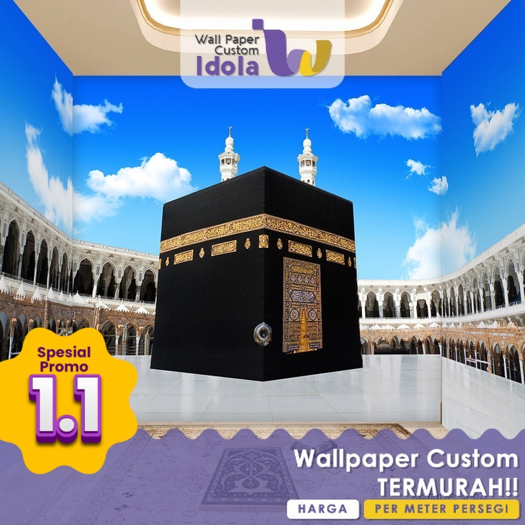 Wallpaper Custom Ruang Sholat 3D Islam